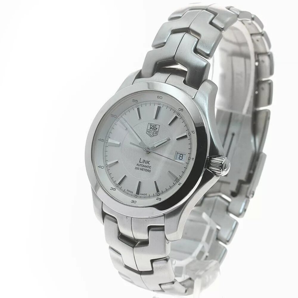 TAG HEUER Link WJF2111 Date Silver Dial Automatic Men's Watch